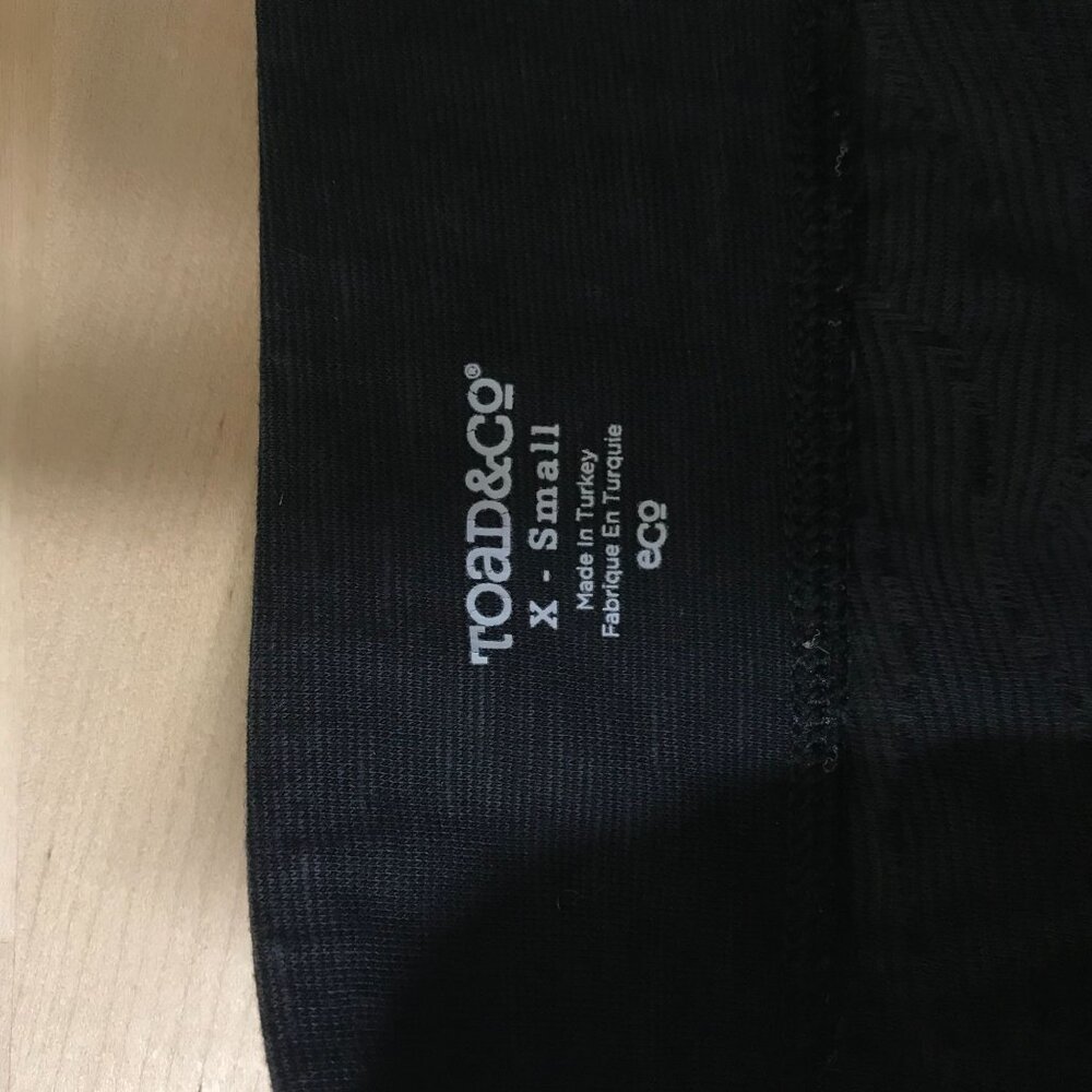 TOAD & CO - WOMEN'S XS -BLACK ELASTIC WAIST PULL-ON TEXTURED SKIRT - Picture 7 of 8